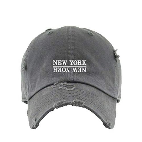 New York Vintage Baseball Cap Embroidered Adjustable Distressed Dad Hat