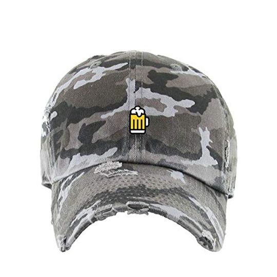 Beer Vintage Baseball Cap Embroidered Adjustable Distressed Dad Hat