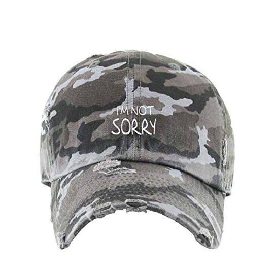 I'm Not Sorry Vintage Baseball Cap Embroidered Adjustable Distressed Dad Hat