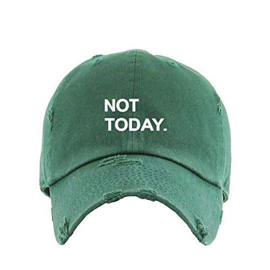 Not Today Vintage Baseball Cap Embroidered Adjustable Distressed Dad Hat