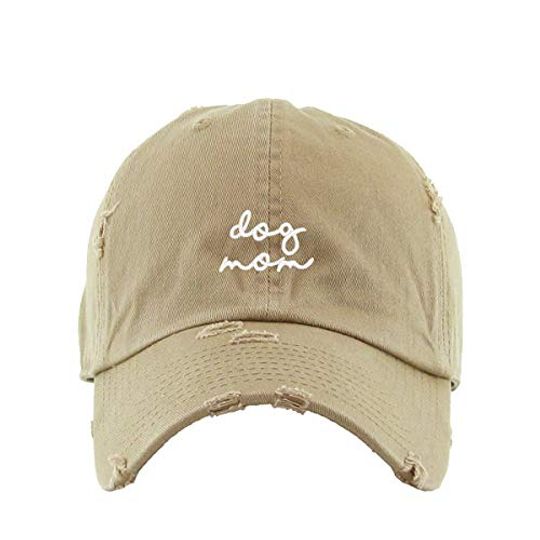 Dog Mom Vintage Baseball Cap Embroidered Adjustable Distressed Dad Hat