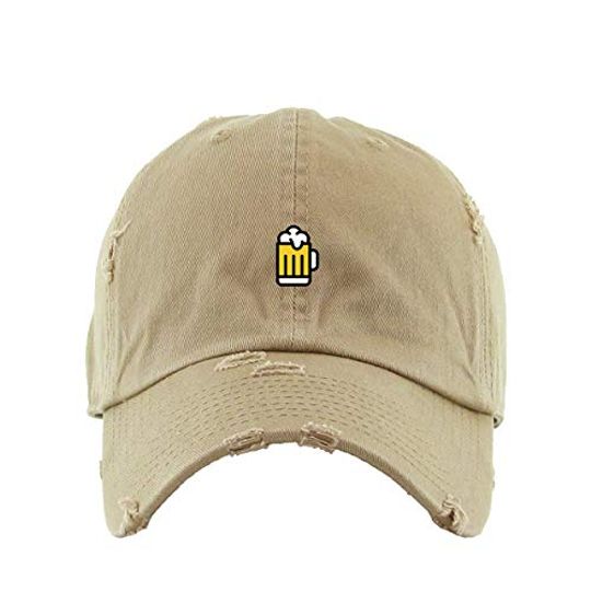 Beer Vintage Baseball Cap Embroidered Adjustable Distressed Dad Hat