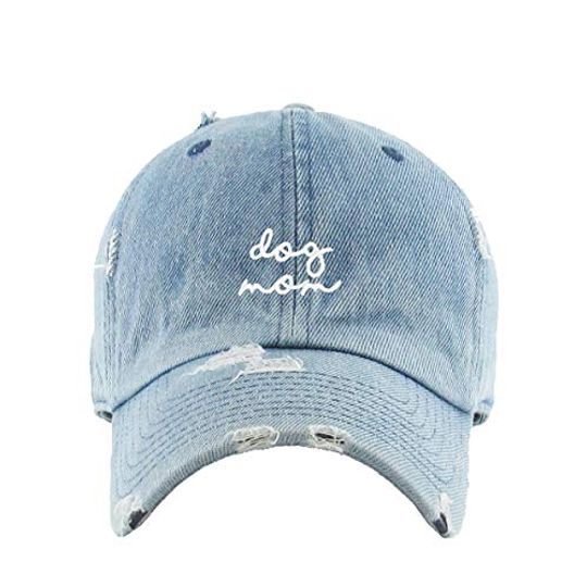 Dog Mom Vintage Baseball Cap Embroidered Adjustable Distressed Dad Hat