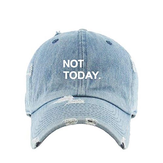 Not Today Vintage Baseball Cap Embroidered Adjustable Distressed Dad Hat