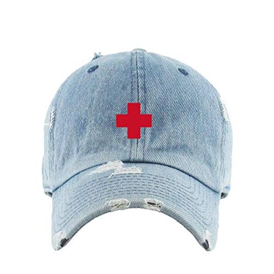 Lifeguard Vintage Baseball Cap Embroidered Adjustable Distressed Dad Hat
