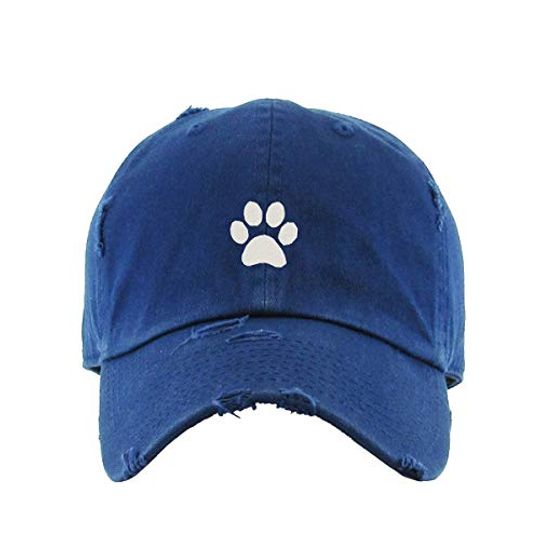 Paw Vintage Baseball Cap Embroidered Adjustable Distressed Dad Hat