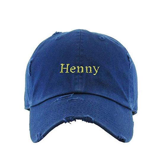 Henny Vintage Baseball Cap Embroidered Adjustable Distressed Dad Hat