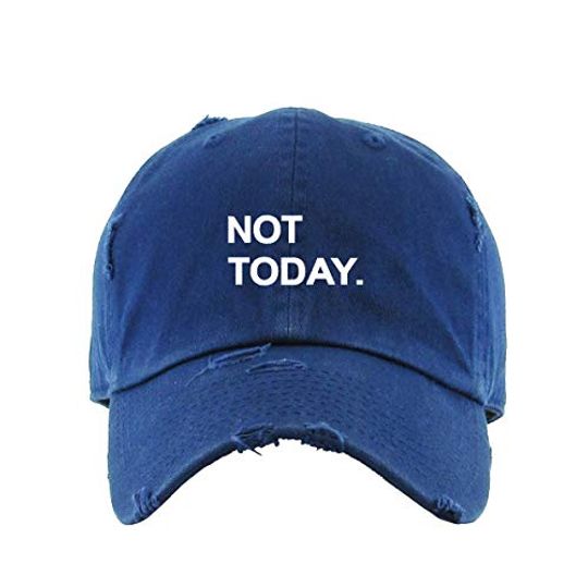 Not Today Vintage Baseball Cap Embroidered Adjustable Distressed Dad Hat