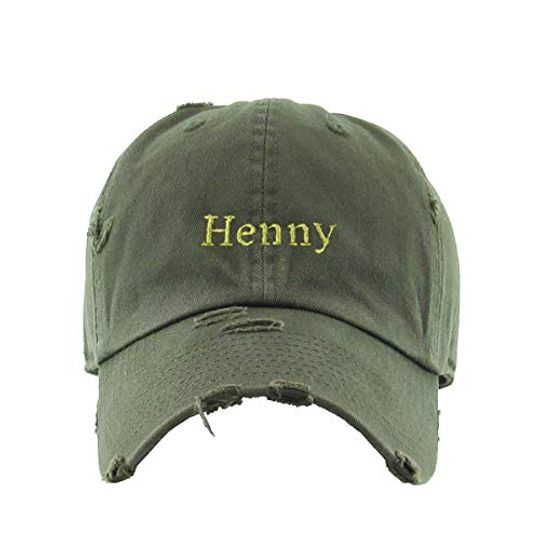 Henny Vintage Baseball Cap Embroidered Adjustable Distressed Dad Hat