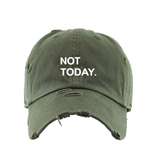 Not Today Vintage Baseball Cap Embroidered Adjustable Distressed Dad Hat