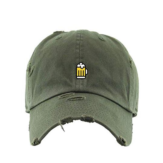 Beer Vintage Baseball Cap Embroidered Adjustable Distressed Dad Hat