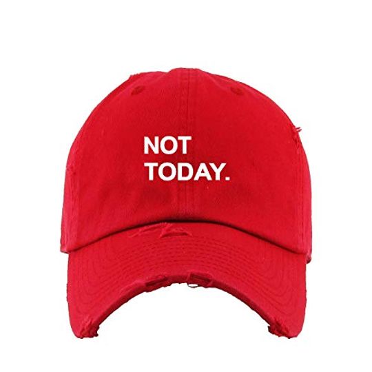 Not Today Vintage Baseball Cap Embroidered Adjustable Distressed Dad Hat