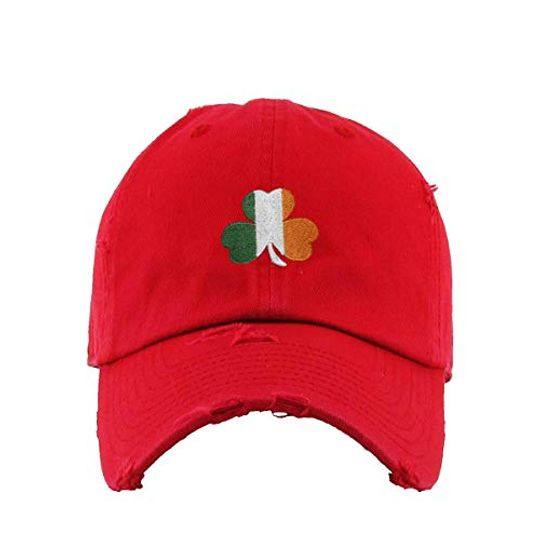 Irish Shamrock Vintage Baseball Cap Embroidered Adjustable Distressed Dad Hat