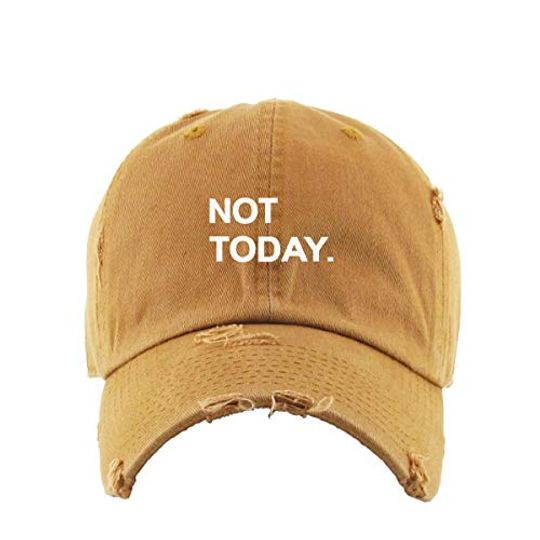 Not Today Vintage Baseball Cap Embroidered Adjustable Distressed Dad Hat