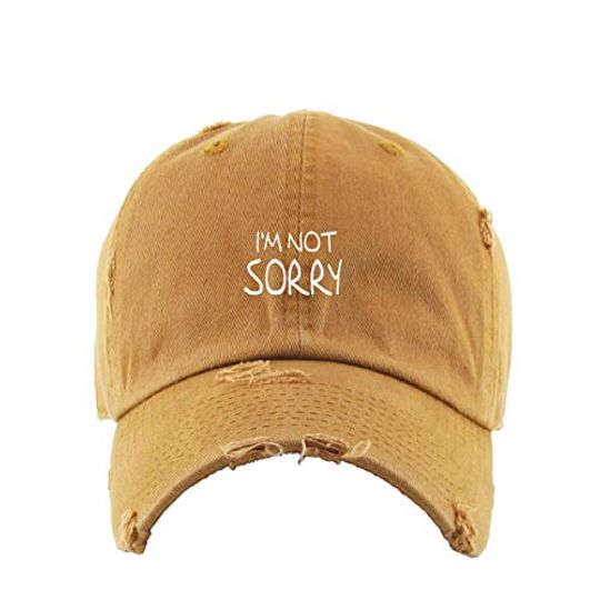 I'm Not Sorry Vintage Baseball Cap Embroidered Adjustable Distressed Dad Hat
