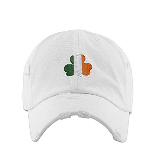 Irish Shamrock Vintage Baseball Cap Embroidered Adjustable Distressed Dad Hat