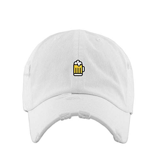Beer Vintage Baseball Cap Embroidered Adjustable Distressed Dad Hat