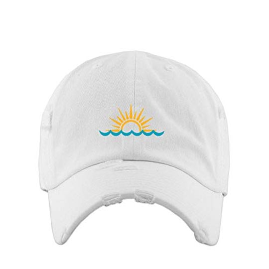 Sunset Vintage Baseball Cap Embroidered Adjustable Distressed Dad Hat