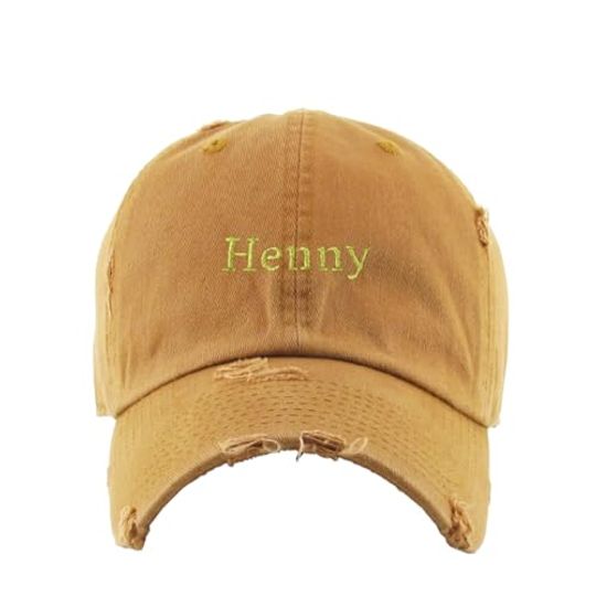 Henny Vintage Baseball Cap Embroidered Adjustable Distressed Dad Hat