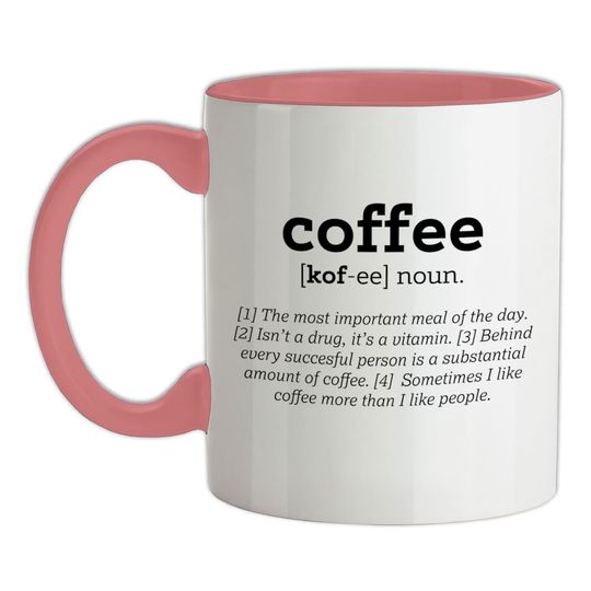 Funny Definition Coffee - Ceramic Mug - Latte Espresso Cafe Caffeine