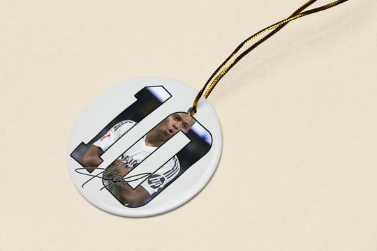 Mbappe #10 Signed Inspired Ceramic Christmas Ornament - Madrid Tribute