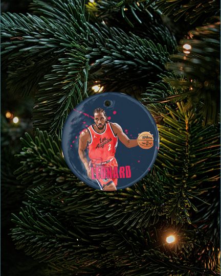Kawhi Leonard #2 Inspired Ceramic Christmas Ornament - LA Fans Tribute Keepsake