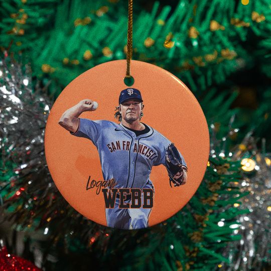 Logan Webb Inspired Design Ceramic Christmas Ornament - San Francisco Tribute