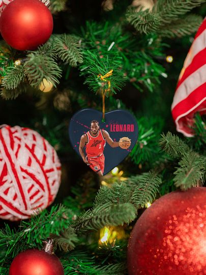 Kawhi Leonard #2 Inspired Ceramic Christmas Ornament - LA Fans Tribute Keepsake