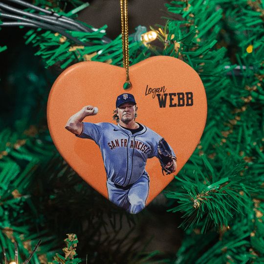 Logan Webb Inspired Design Ceramic Christmas Ornament - San Francisco Tribute
