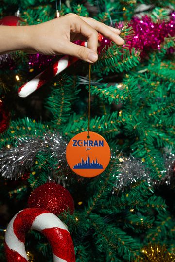 Zohran Mamdani For New York City Ceramic Christmas Ornament Holiday Keepsake