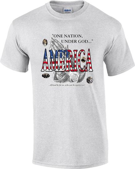Christian Patriotic One Nation Under God T-Shirt