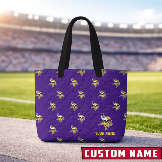 Minnesota Vikings Quilted Tote Bag