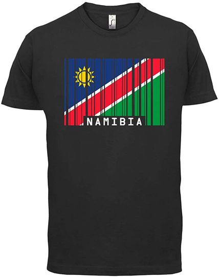 Namibia Barcode Style Flag - Mens Premium Cotton T-Shirt