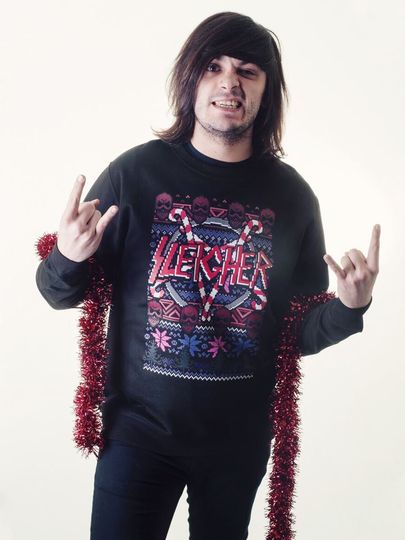 Sleigher Men's Black Christmas Sweatshirt