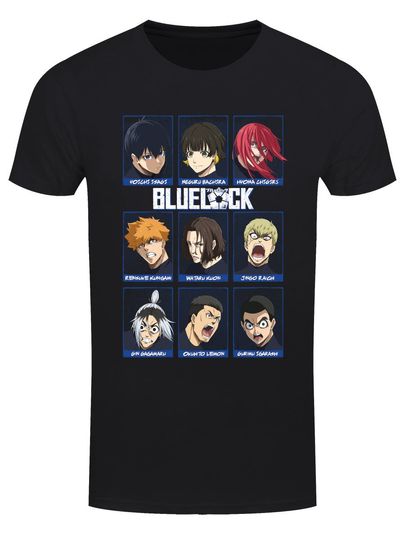 Blue Lock Characters Men's Black 3D T-Shirt