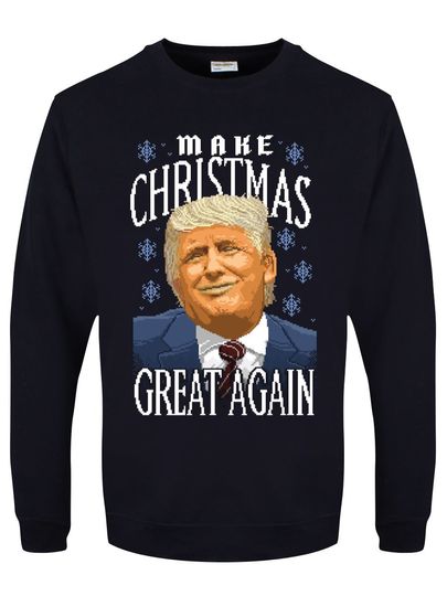 Make Christmas Great Again Navy Blue Christmas Sweatshirt