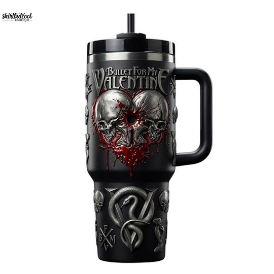 Bullet For My Valentine 40oz Tumbler with Handle