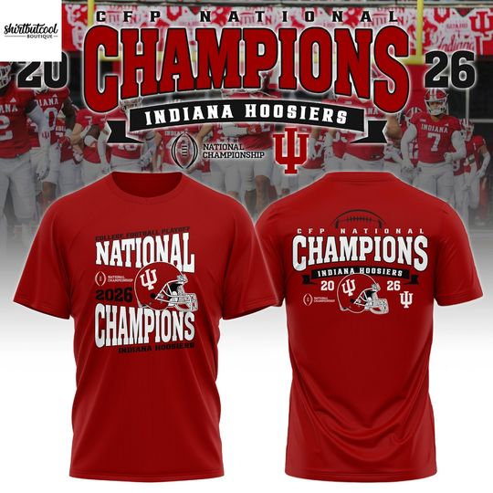 Indiana Hoosiers National Champions 2025-26 3D T-Shirt