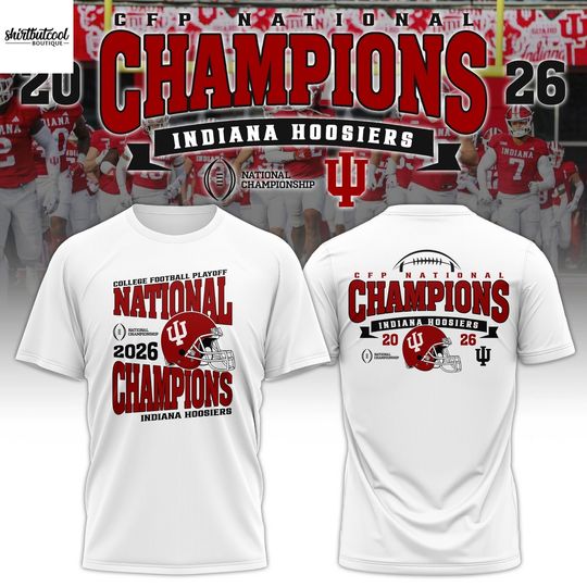 Indiana Hoosiers National Champions 2025-26 3D T-Shirt