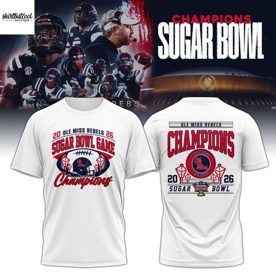 Ole Miss Rebels 2026 Allstate Sugar Bowl Champions 3D T-Shirt