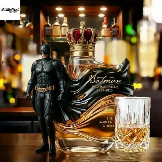 The Dark Knight Batman 87Th Anniversary 1939-2026 Whiskey Bottle