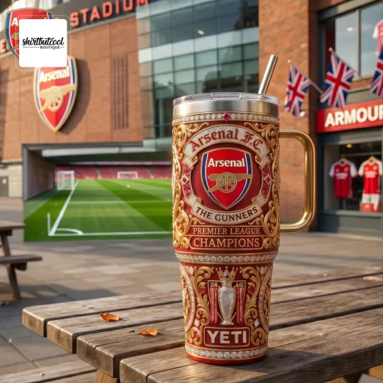 Arsenal FC YETI Premier League Champions Luxury Diamond Handled Tumbler