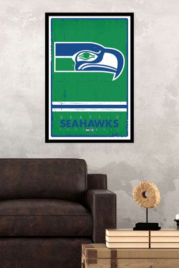 football Seattle Seahawkss - Retro Logo 15 Poster