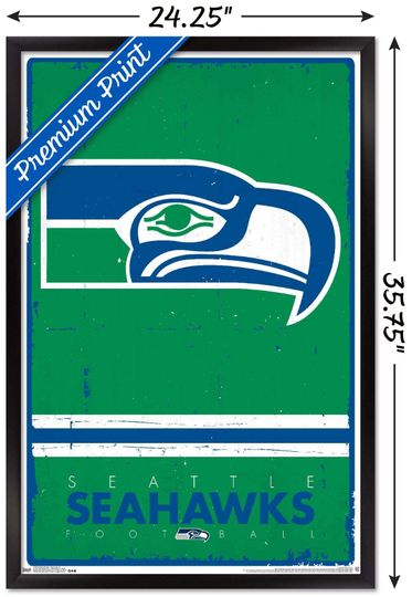 football Seattle Seahawkss - Retro Logo 15 Poster