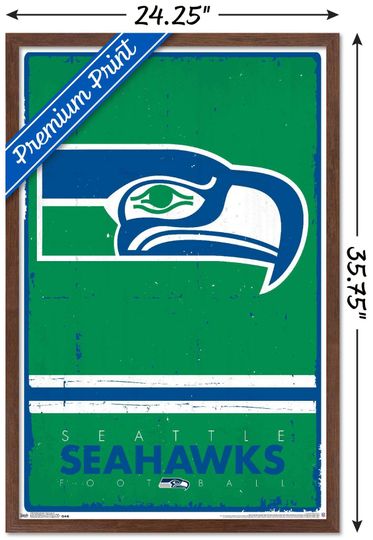 football Seattle Seahawkss - Retro Logo 15 Poster