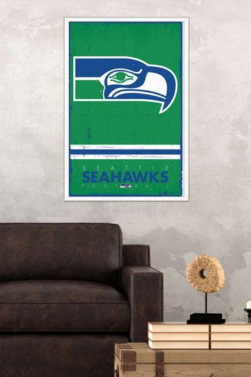 football Seattle Seahawkss - Retro Logo 15 Poster
