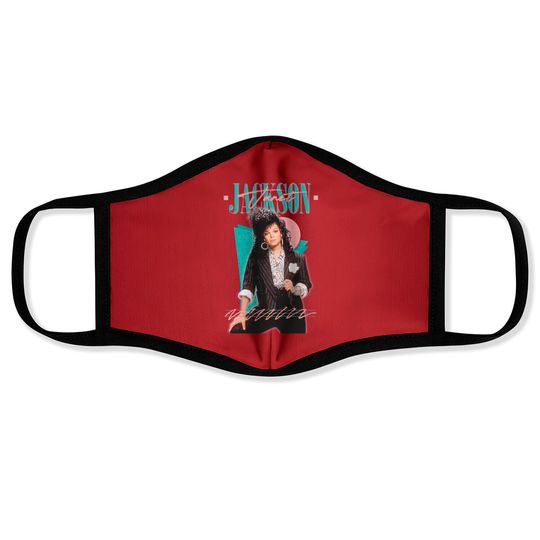 Janet /// 80s Aesthetic Retro Fan Design - Janet Jackson - Face Masks