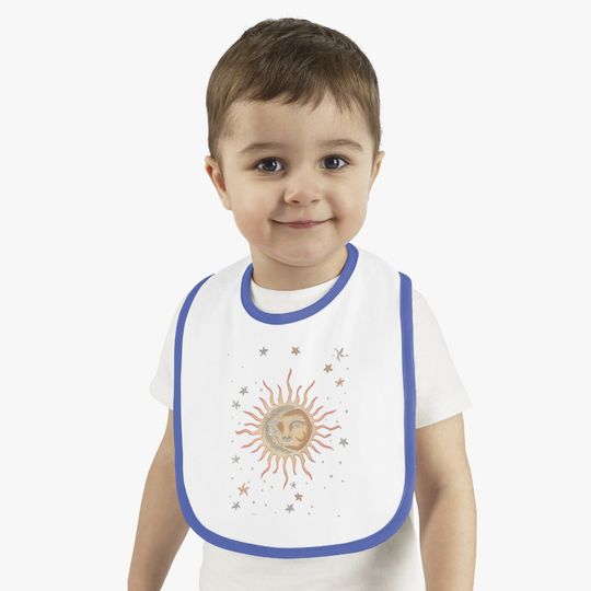 Vintage Sun And Moon Graphic Baby Bib