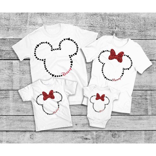 Discover Disney Family Vacation Mickey Minnie Custom Name T Shirt