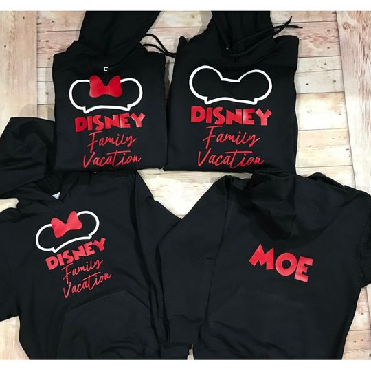 Disney Vacation Matching Family Mickey Minnie Mouse Hoodie